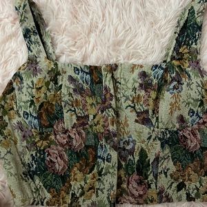 Cottage core floral corset